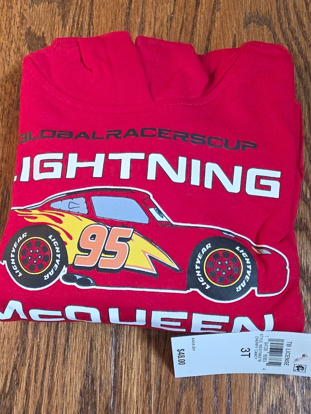 Red Lightning McQueen Graphic Hoodie Shirt - Kids